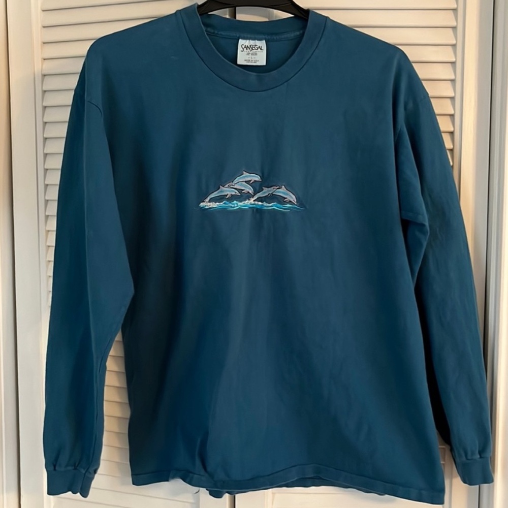 Vintage Embroidered San Segal Single Stitch T-Shirt L 100% cotton Made in USA